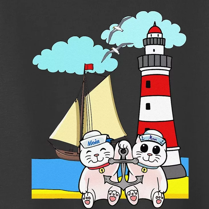 Funny Funny Sailors Cats Maritime Children Anchor Toddler T-Shirt