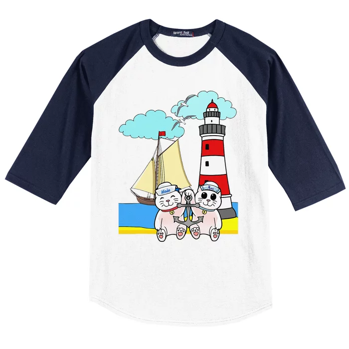 Funny Funny Sailors Cats Maritime Children Anchor Baseball Sleeve Shirt