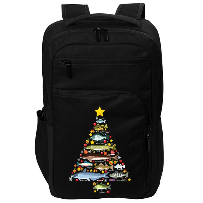 Freshwater Fish Species Christmas Tree Fishing Xmas Impact Tech Backpack