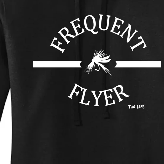 Frequent Flyer Trout Flies Fishing Life Women's Pullover Hoodie