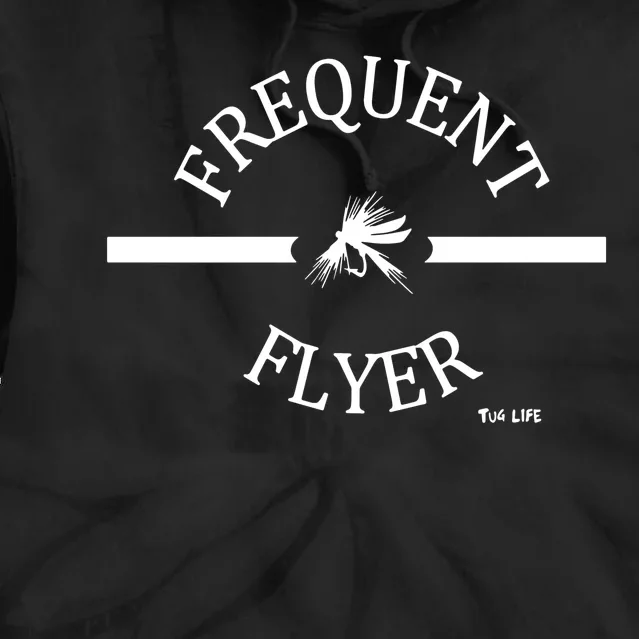 Frequent Flyer Trout Flies Fishing Life Tie Dye Hoodie