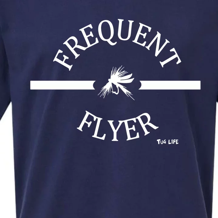 Frequent Flyer Trout Flies Fishing Life Sueded Cloud Jersey T-Shirt