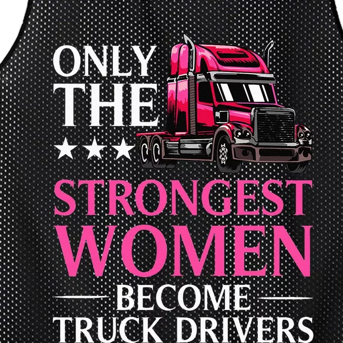 Funny Female Truck Driver Design For Wo Trucking Mesh Reversible Basketball Jersey Tank