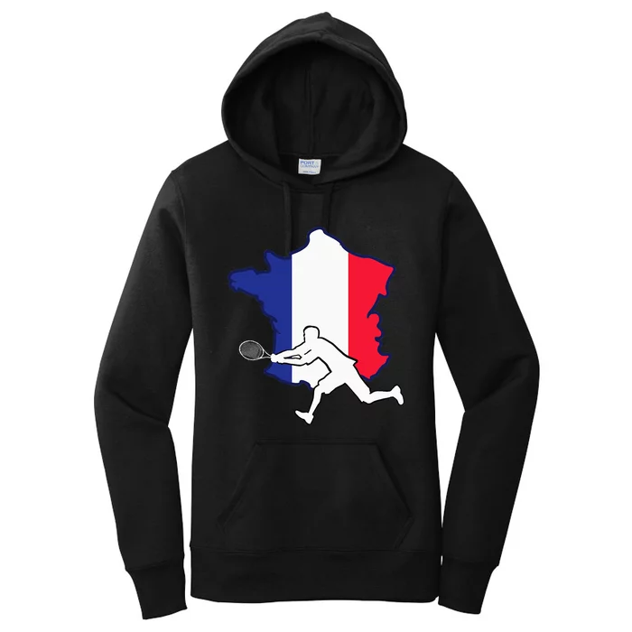 French For Tennis Lovers Tennis Player From France Women's Pullover Hoodie