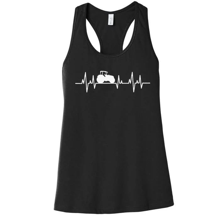 Funny Farming Tractor Lover Easily Distraced By Tractors Women's Racerback Tank