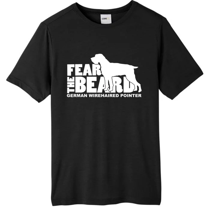 Funny Fear The Beard Gift Funny German Wirehaired Pointer Gift ChromaSoft Performance T-Shirt