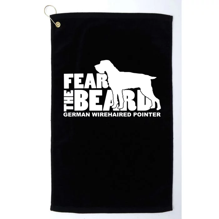 Funny Fear The Beard Gift Funny German Wirehaired Pointer Gift Platinum Collection Golf Towel