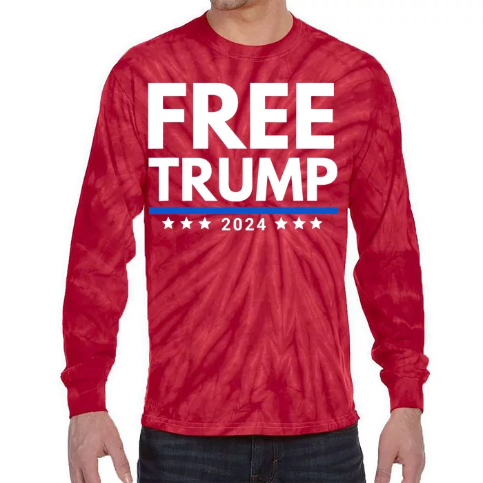 #Freetrump, Free Trump, Trump Is Innocent Free Trump 2024 Tie-Dye Long Sleeve Shirt