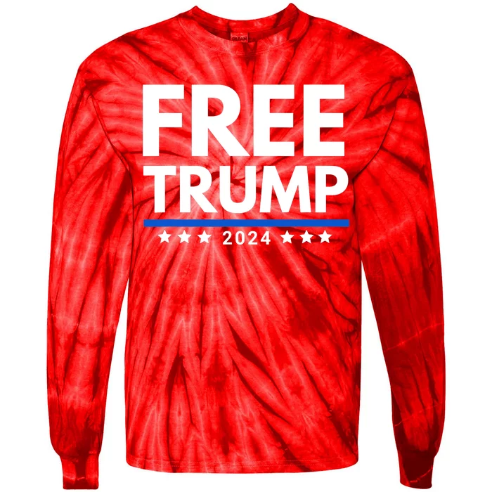 #Freetrump, Free Trump, Trump Is Innocent Free Trump 2024 Tie-Dye Long Sleeve Shirt