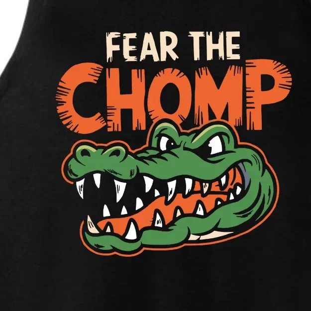 Florida Fear The Chomp Gator Ladies Tri-Blend Wicking Tank