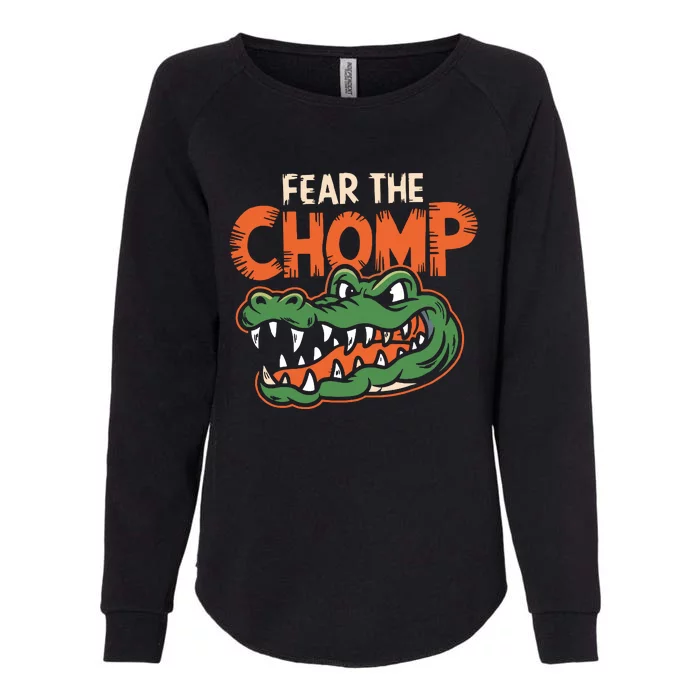 Florida Fear The Chomp Gator Womens California Wash Sweatshirt