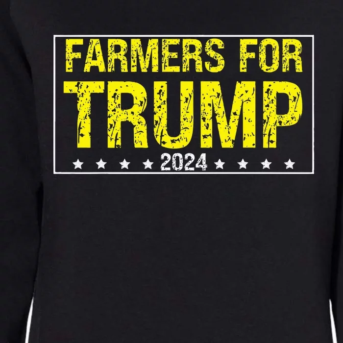 Farmers For Trump 2024 Womens California Wash Sweatshirt