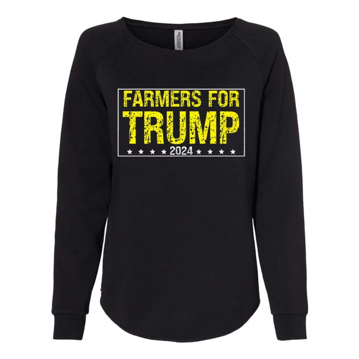 Farmers For Trump 2024 Womens California Wash Sweatshirt