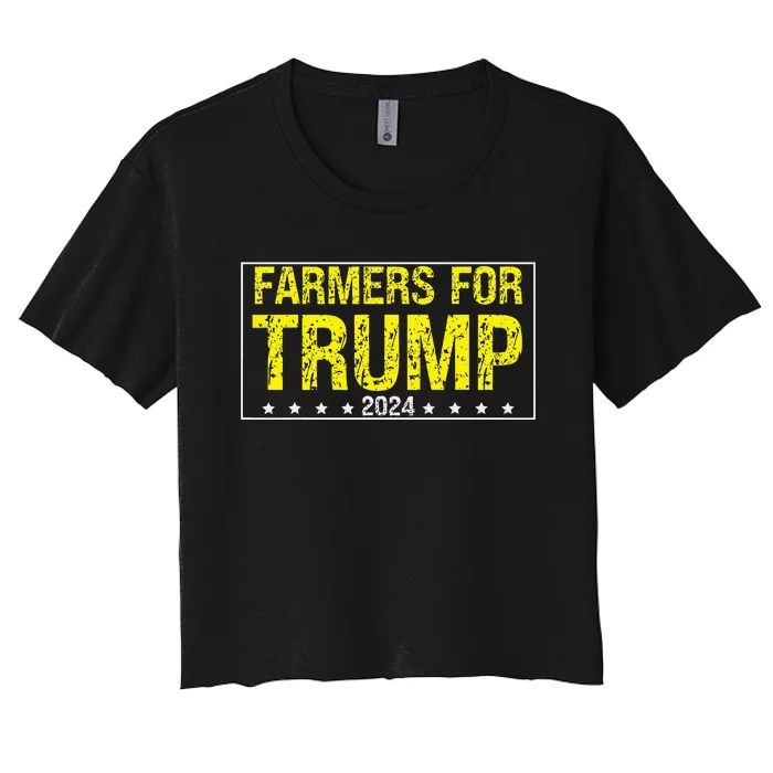 Farmers For Trump 2024 Women's Crop Top Tee