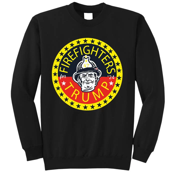 Firefighters For Trump 2024 Funny Trump Tall Sweatshirt