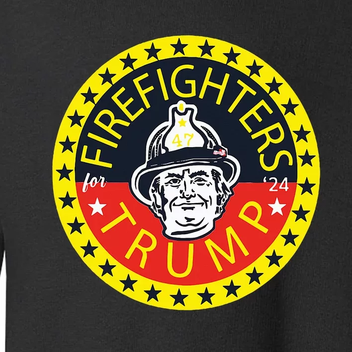 Firefighters For Trump 2024 Funny Trump Toddler Sweatshirt