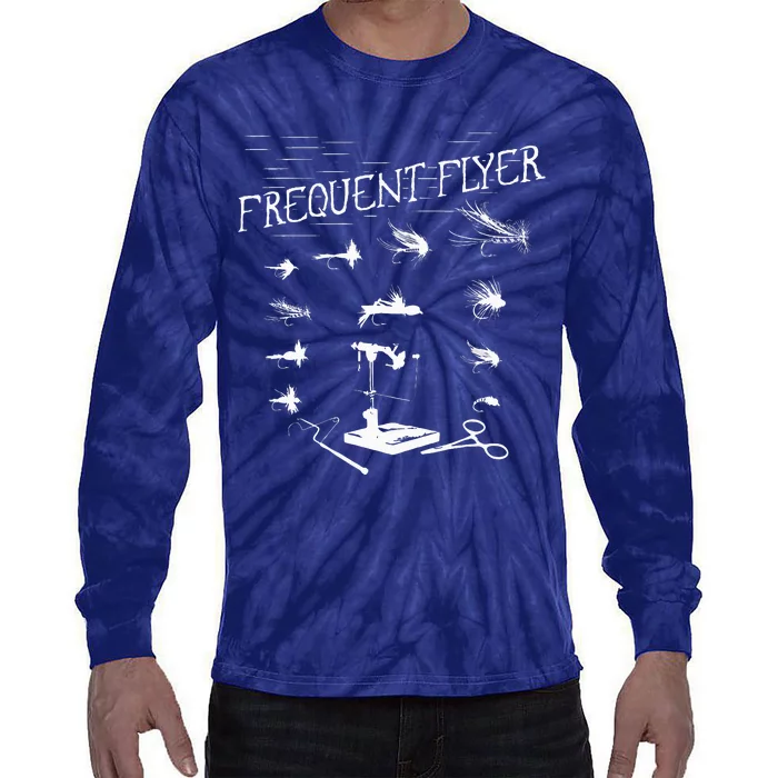 Fly Fishing Tying Funny Fisherman Christmas Fathers Day Gift Tie-Dye Long Sleeve Shirt