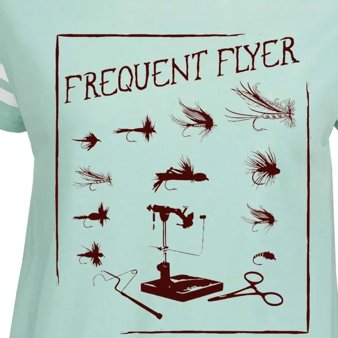 Fly Fishing Tying Funny Fisherman Christmas Fathers Day Gift Short Sleeve Enza Ladies Jersey Football T-Shirt