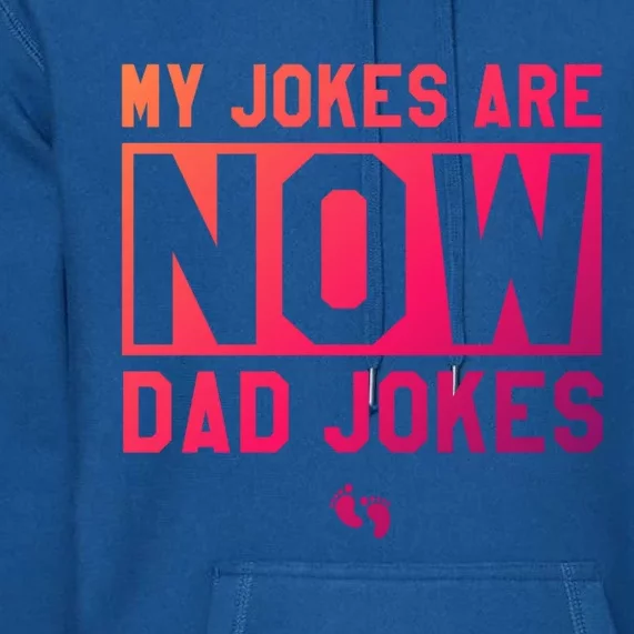 Funny First Time Dad Funny Gift New Father Dad Jokes Gift Premium Hoodie