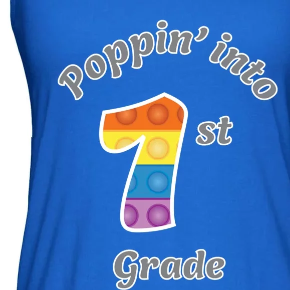 Funny Fidget Toy Poppin Into 1st Grade Poppin Funny Gift Ladies Essential Flowy Tank