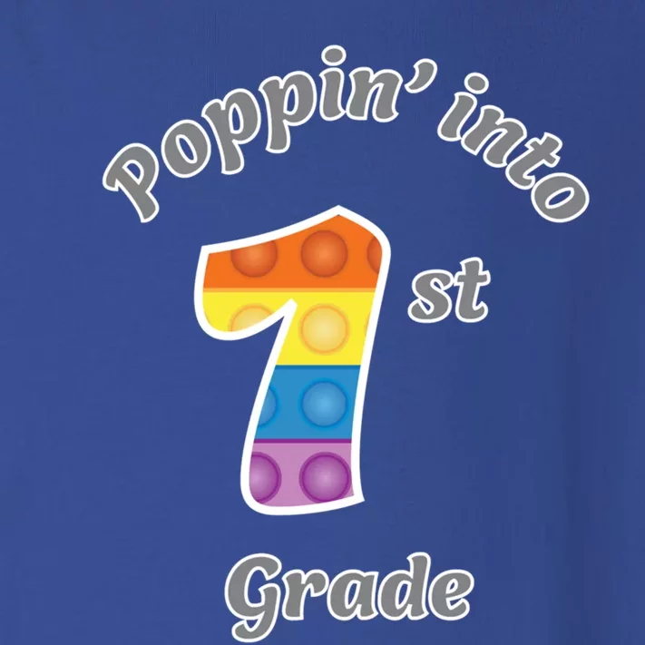 Funny Fidget Toy Poppin Into 1st Grade Poppin Funny Gift Toddler Long Sleeve Shirt