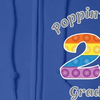 Funny Fidget Toy Poppin Into 2nd Grade Poppin Great Gift Full Zip Hoodie