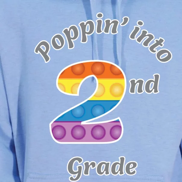 Funny Fidget Toy Poppin Into 2nd Grade Poppin Great Gift Unisex Surf Hoodie