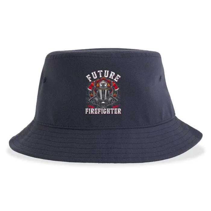 Future Firefighter Thin Red Line Firefighting Sustainable Bucket Hat