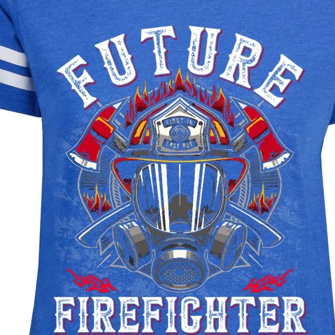 Future Firefighter Thin Red Line Firefighting Enza Ladies Jersey Football T-Shirt