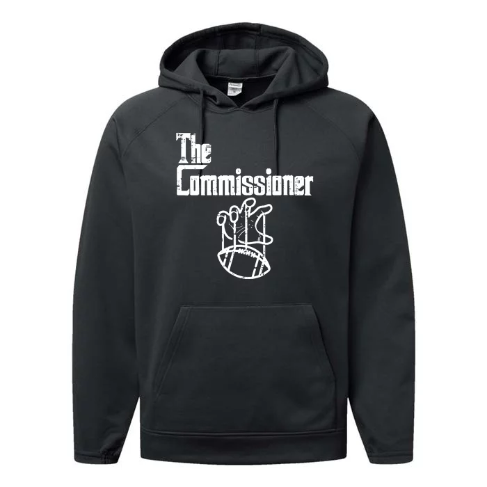 Fantasy Football The Commissioner Funny Performance Fleece Hoodie