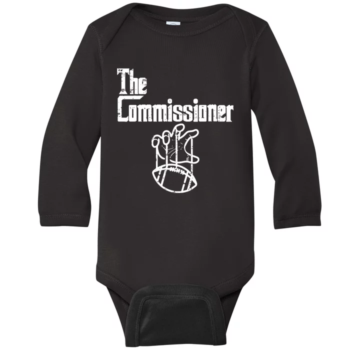 Fantasy Football The Commissioner Funny Baby Long Sleeve Bodysuit