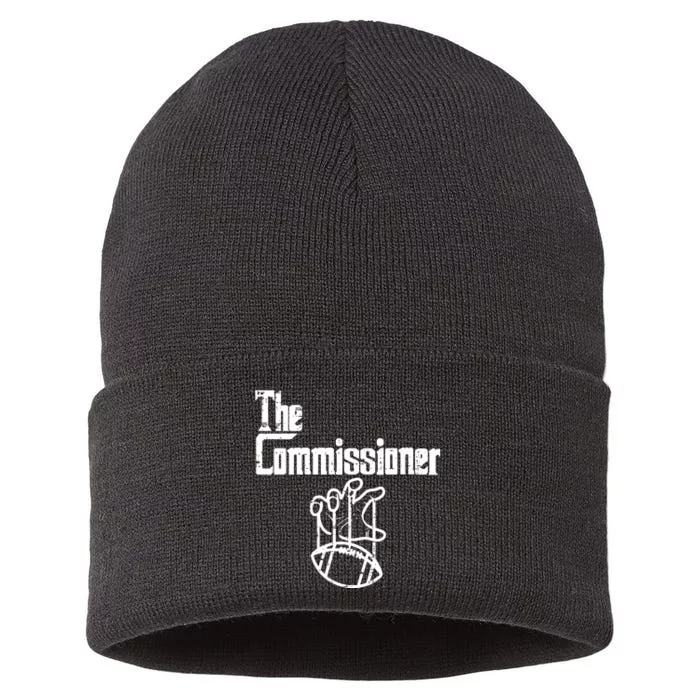 Fantasy Football The Commissioner Funny Sustainable Knit Beanie