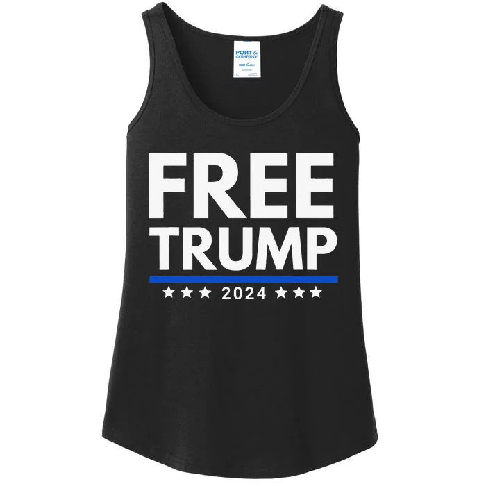 freetrump Free Trump Trump is innocent Free Trump 2024 Ladies Essential Tank