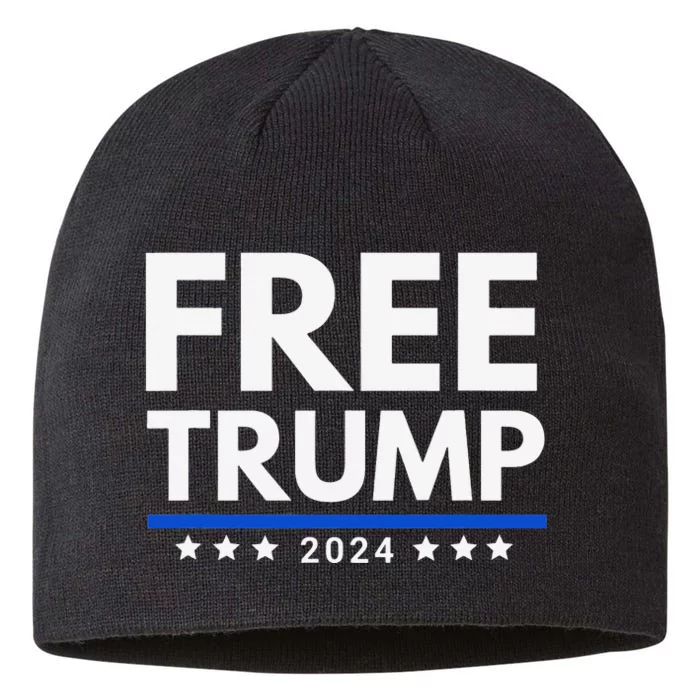 freetrump Free Trump Trump is innocent Free Trump 2024 8 1/2in Sustainable Knit Beanie