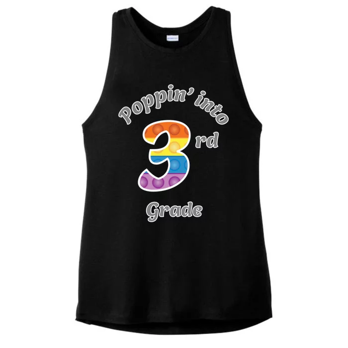 Funny Fidget Toy Poppin Into 3rd Grade Poppin Gift Ladies Tri-Blend Wicking Tank