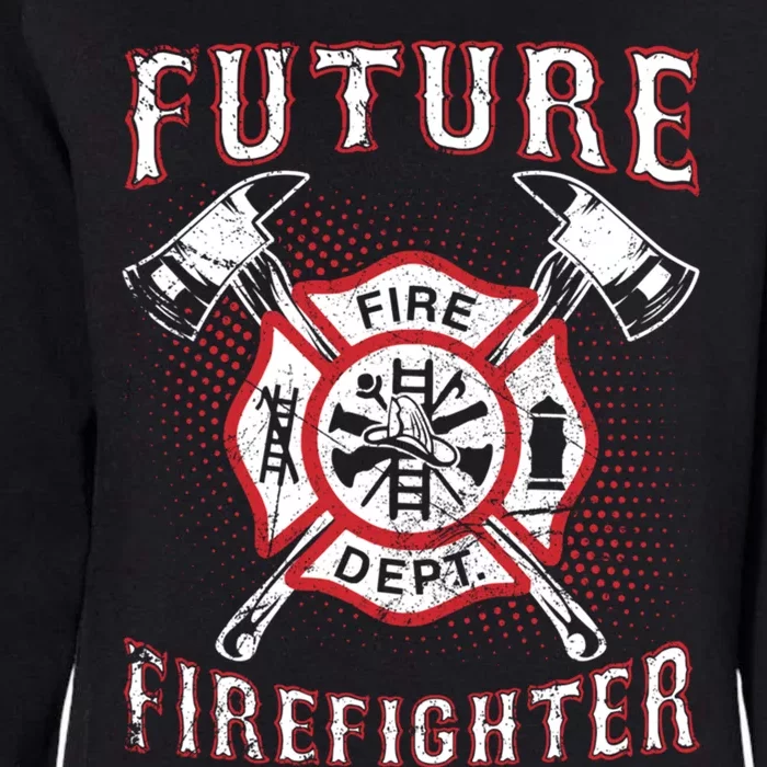 Future Firefighter Thin Red Line Firefighting Womens California Wash Sweatshirt