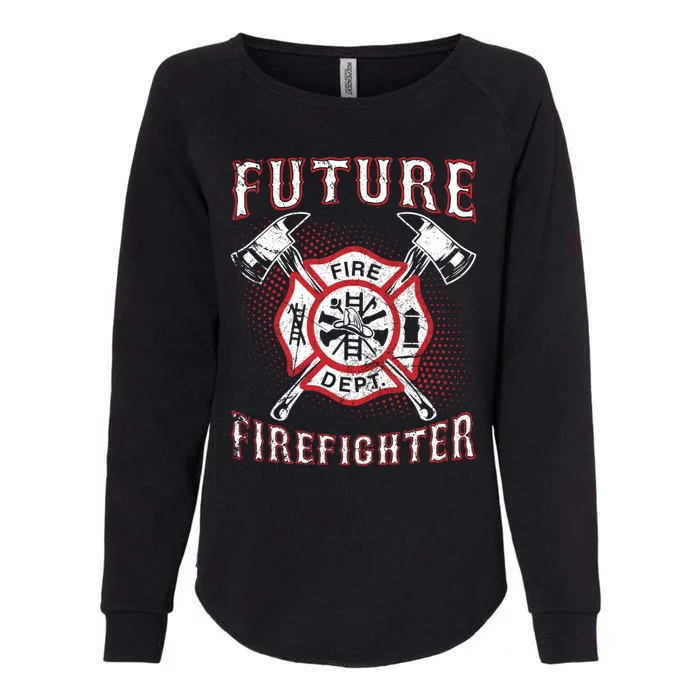 Future Firefighter Thin Red Line Firefighting Womens California Wash Sweatshirt