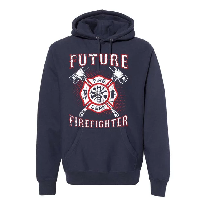 Future Firefighter Thin Red Line Firefighting Premium Hoodie