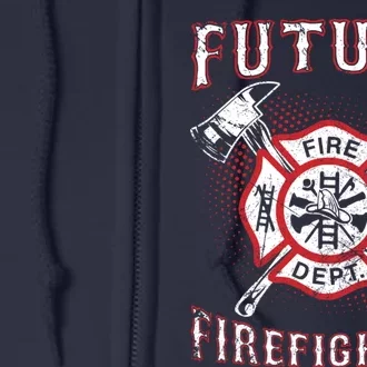 Future Firefighter Thin Red Line Firefighting Full Zip Hoodie