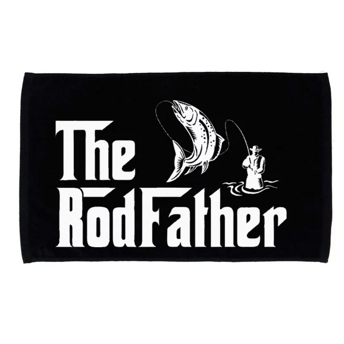 Funny Fishing The Rodfather Fisherman Gift For Dad Microfiber Hand Towel