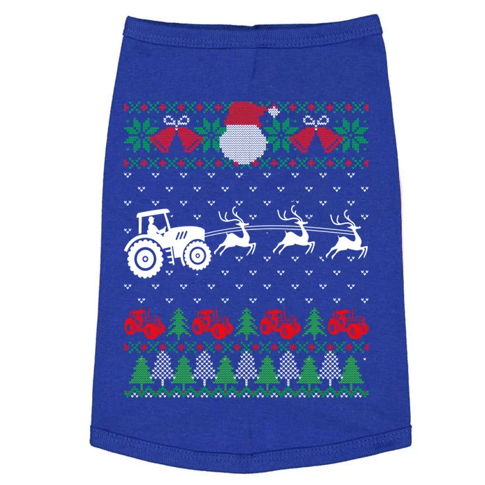 Farming Farmer Tractor Ugly Christmas Family Funny Gift Doggie Tank