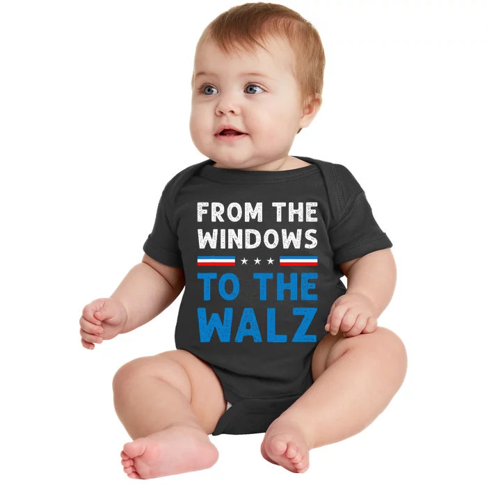 Funny From The Window To The Walz Kamala Harris Tim Walz Baby Bodysuit