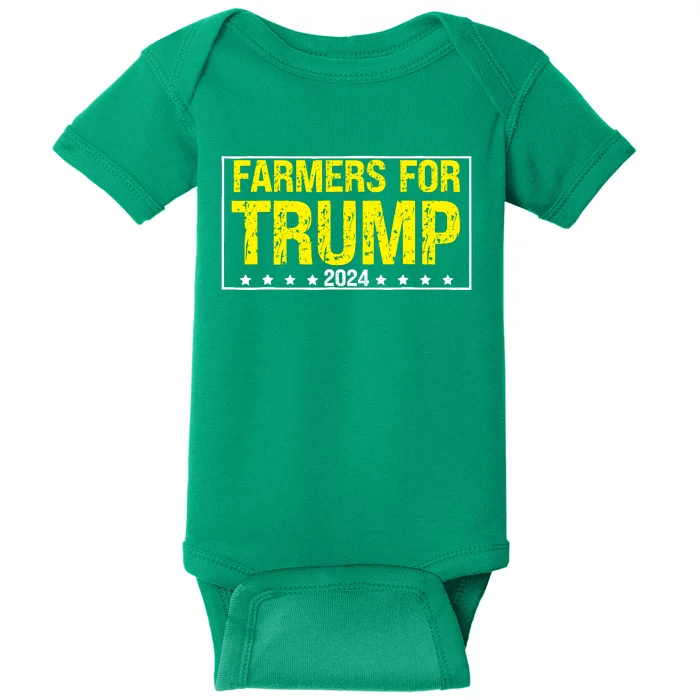 Farmers For Trump 2024 Baby Bodysuit