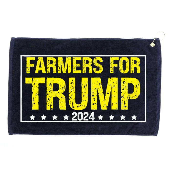 Farmers For Trump 2024 Grommeted Golf Towel