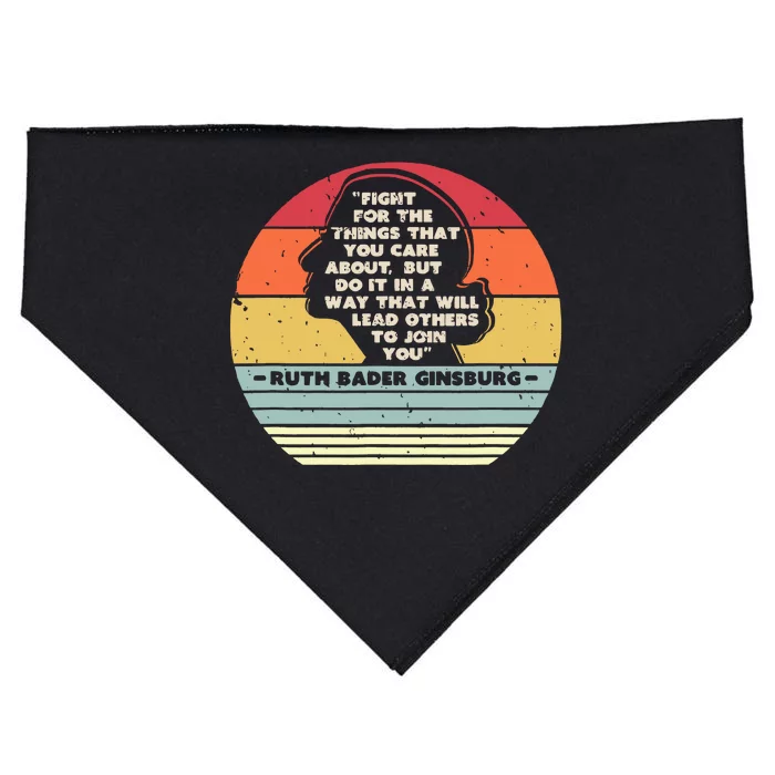 Fight For The Things That You Care About Rbg Ruth Bader Ginsburg USA-Made Doggie Bandana