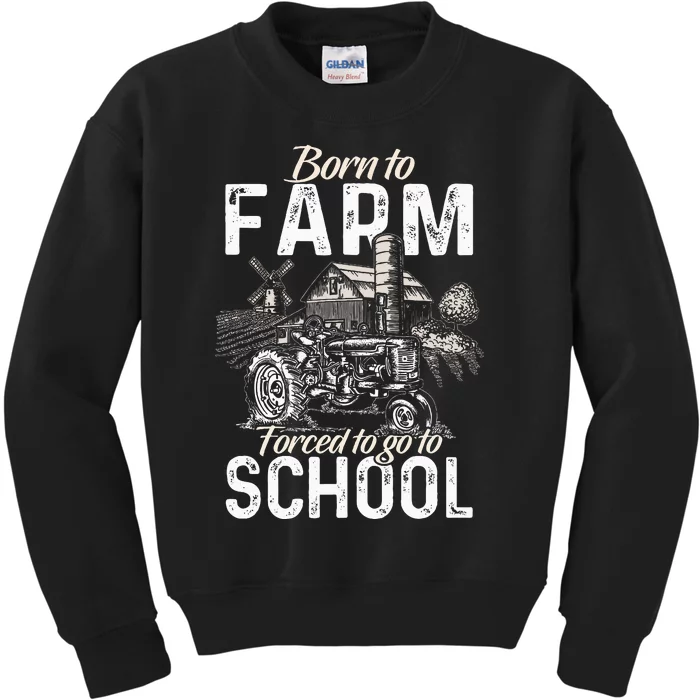 Funny Farmer Tractor Tractor Lover Rancher Kids Sweatshirt