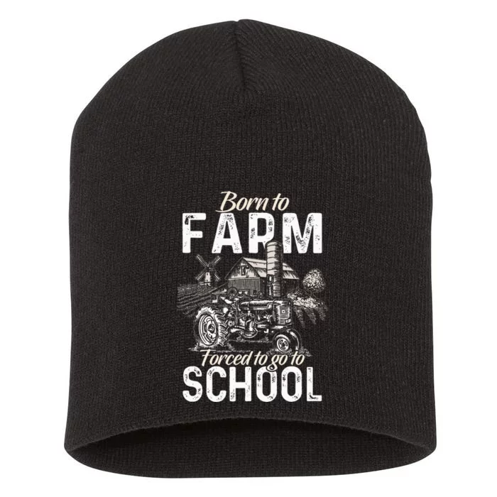 Funny Farmer Tractor Tractor Lover Rancher Short Acrylic Beanie