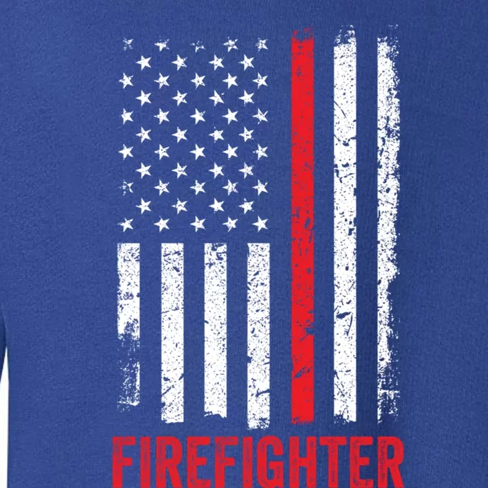 Firefighter Flag Thin Red Line Fire Fire Rescue Great Gift Toddler Sweatshirt