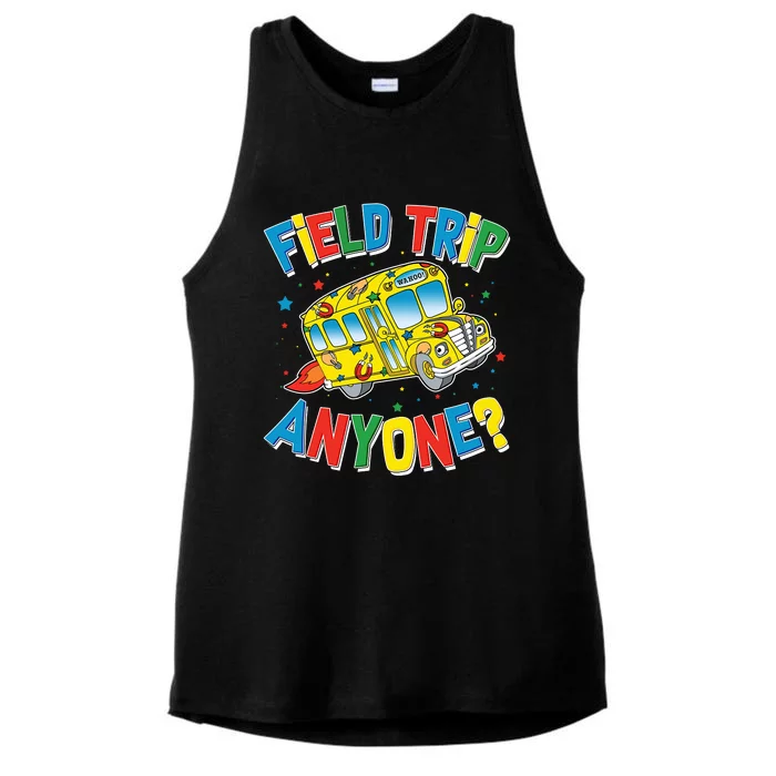 Funny Field Trip Anyone Ladies Tri-Blend Wicking Tank