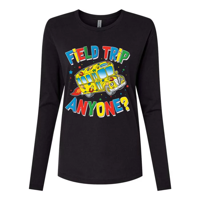 Funny Field Trip Anyone Womens Cotton Relaxed Long Sleeve T-Shirt